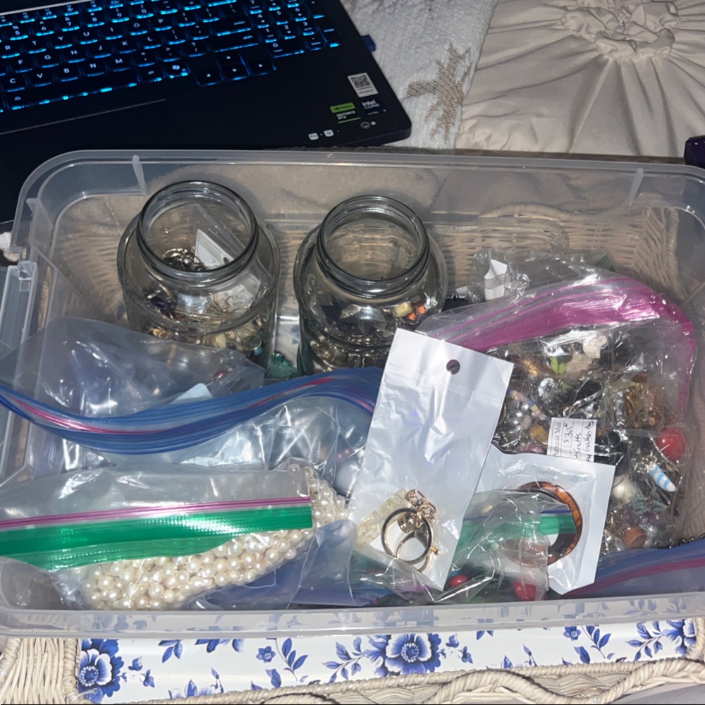 Assorted Jewelry Collection with Pearls and Rings